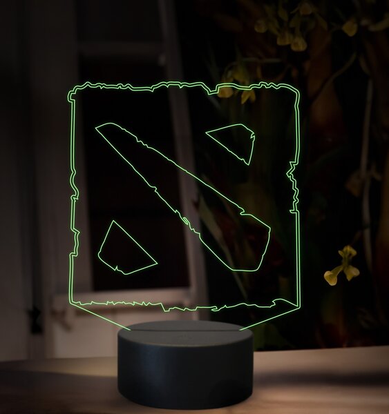 Beling 3D lampa, Game logo dota 2, 16 farebná, JRV3