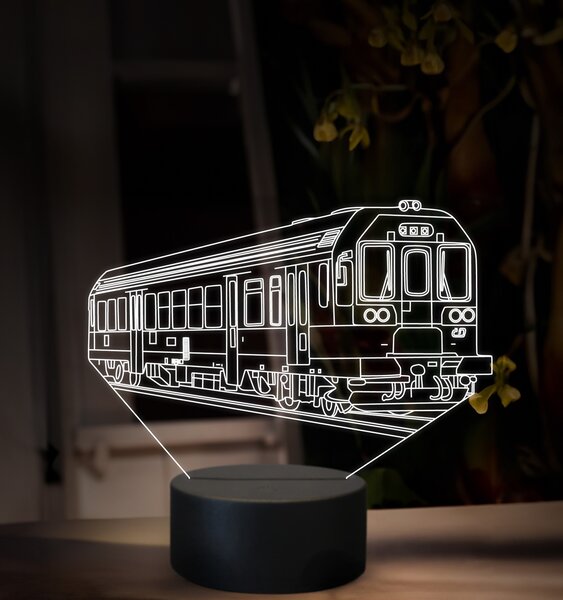 Beling 3D lampa, Motorový rušeň 843018-3, 16 farebná, SXR54
