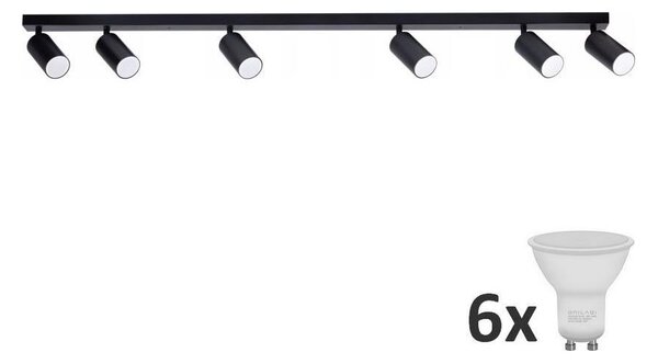 LED Bodové svietidlo ANGIE 6xGU10/6W/230V čierna