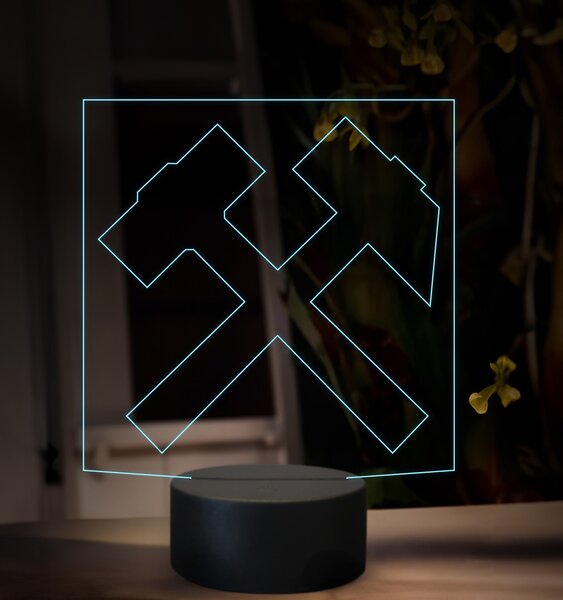 Beling 3D lampa, Banícke logo, 16 farebná, JVR4