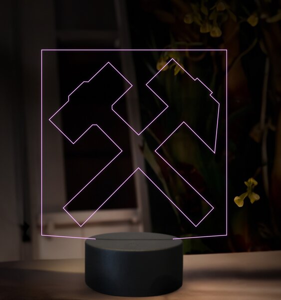 Beling 3D lampa, Banícke logo, 16 farebná, JVR4