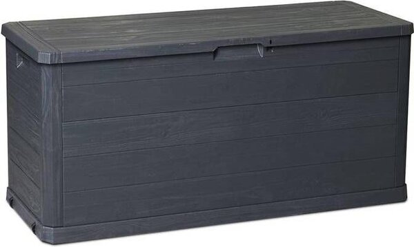 Záhradný box, úložný box Woody 280L, sivý, box na záhradný nábytok, outdoorový box