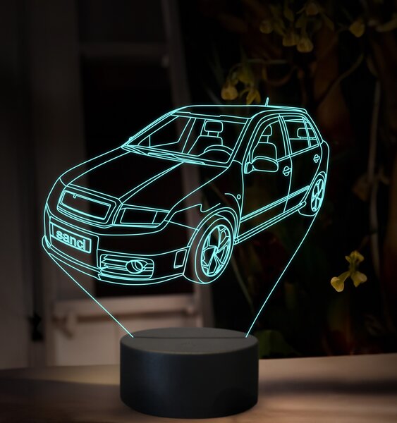 Beling 3D lampa, Škoda Fabia, 16 farebná, SA02