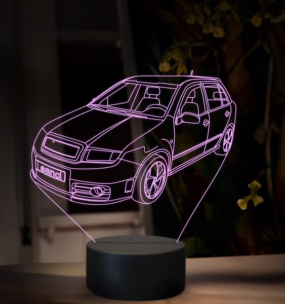 Beling 3D lampa, Škoda Fabia, 16 farebná, SA02