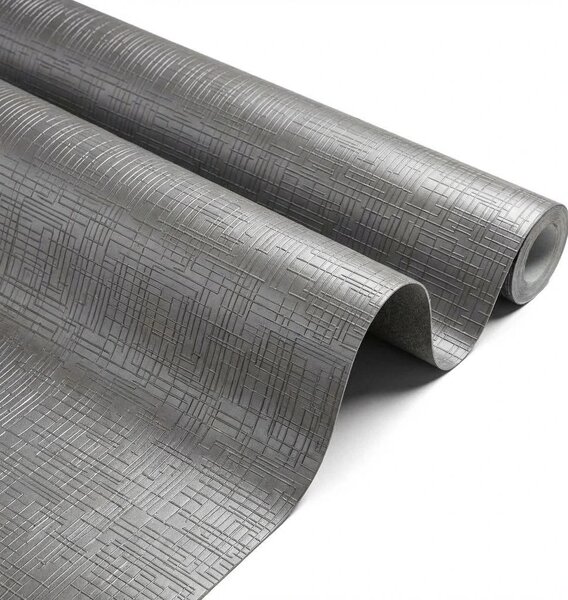 IN-DURO Protiskluzová podložka do zásuvek – STRIPES antracit, 1,5m x 48 cm