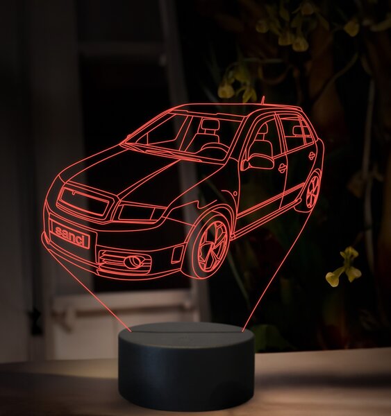 Beling 3D lampa, Škoda Fabia, 16 farebná, SA02