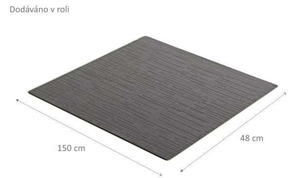IN-DURO Protiskluzová podložka do zásuvek – STRIPES antracit, 1,5m x 48 cm
