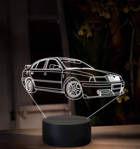 Beling 3D lampa, Škoda Octavia, 16 farebná, SA04