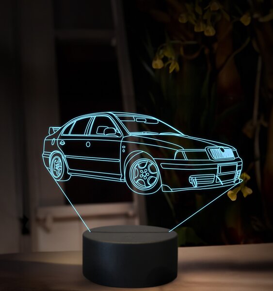 Beling 3D lampa, Škoda Octavia, 16 farebná, SA04