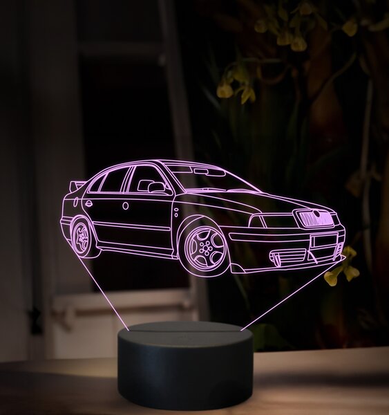 Beling 3D lampa, Škoda Octavia, 16 farebná, SA04