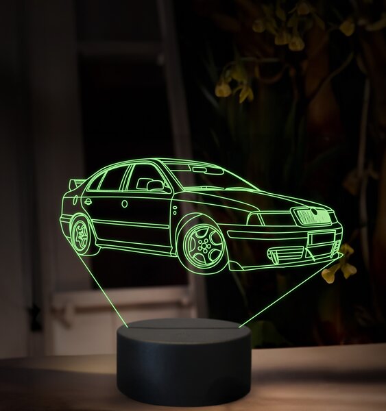 Beling 3D lampa, Škoda Octavia, 16 farebná, SA04