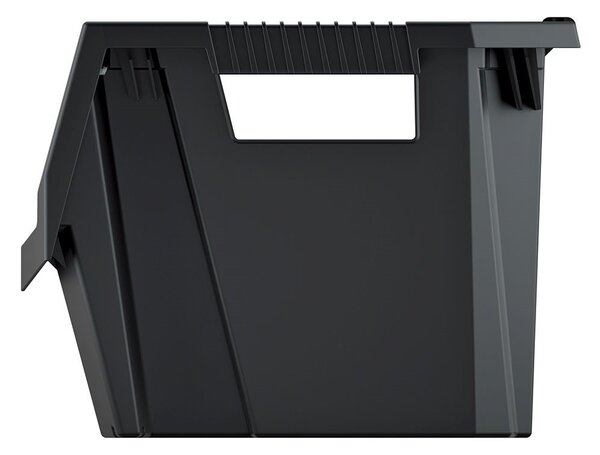 Prosperplast Dílenský úložný box HEAVY DUTY, S VÍKEM, černý 40x38x28 cm, L