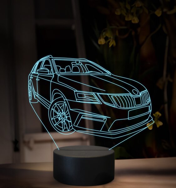 Beling 3D lampa, Škoda Octavia combi RS, 16 farebná, SA03