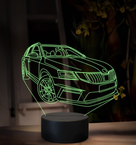 Beling 3D lampa, Škoda Octavia combi RS, 16 farebná, SA03