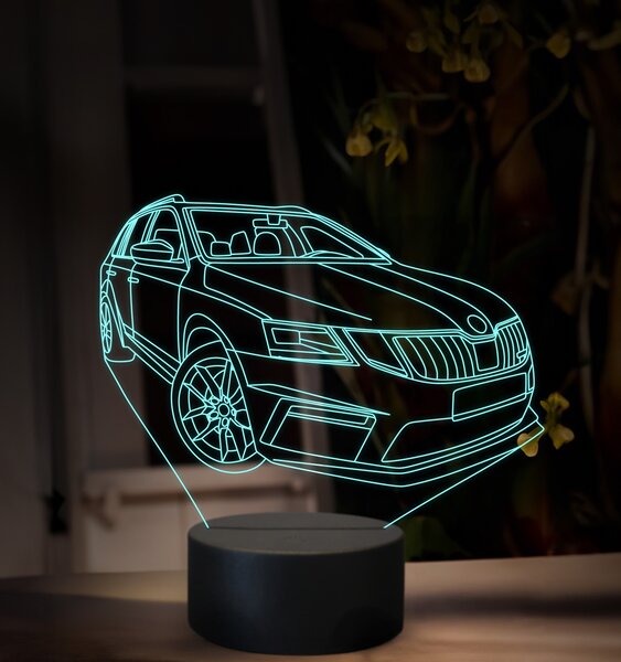 Beling 3D lampa, Škoda Octavia combi RS, 16 farebná, SA03