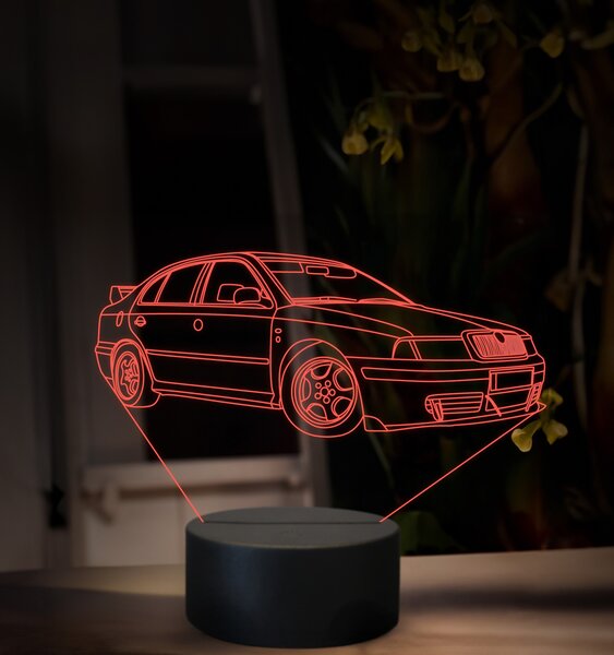 Beling 3D lampa, Škoda Octavia, 16 farebná, SA04