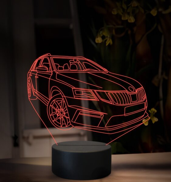 Beling 3D lampa, Škoda Octavia combi RS, 16 farebná, SA03