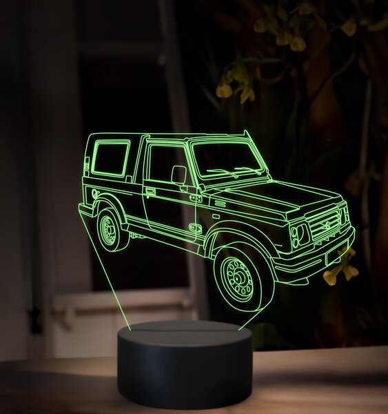 Beling 3D lampa, Suzuki samuraj, 16 farebná, Y07