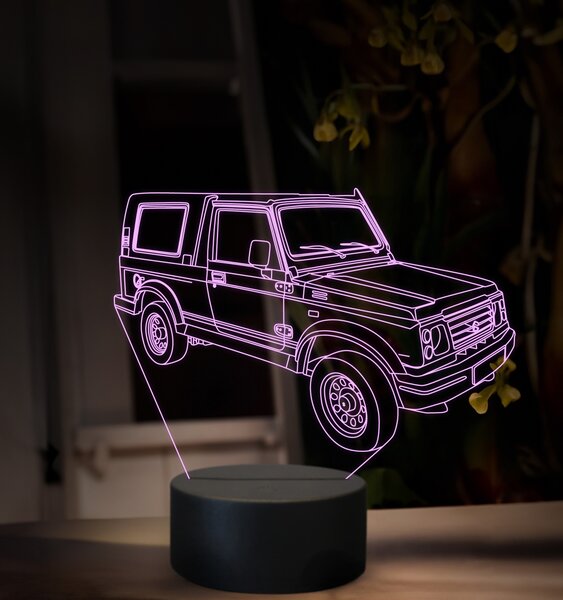 Beling 3D lampa, Suzuki samuraj, 16 farebná, Y07