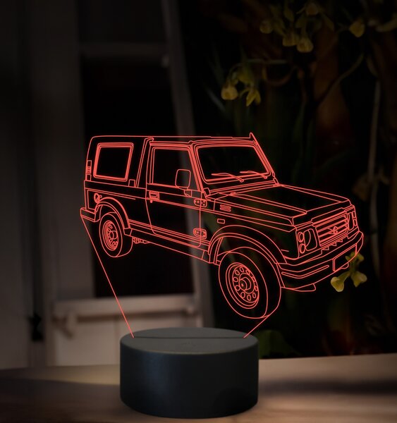 Beling 3D lampa, Suzuki samuraj, 16 farebná, Y07