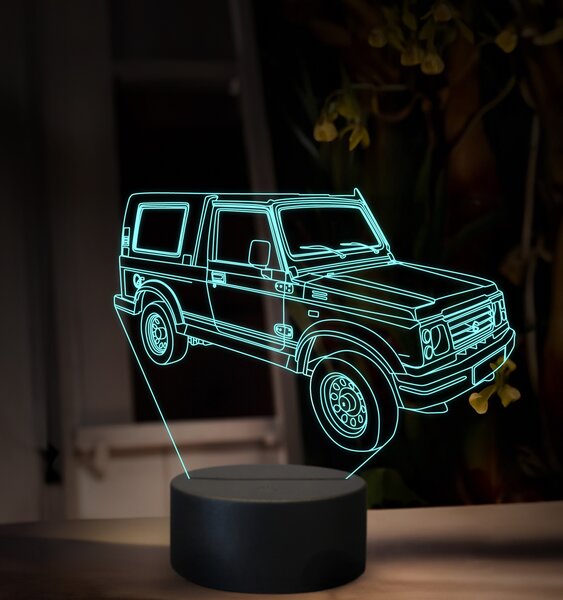 Beling 3D lampa, Suzuki samuraj, 16 farebná, Y07