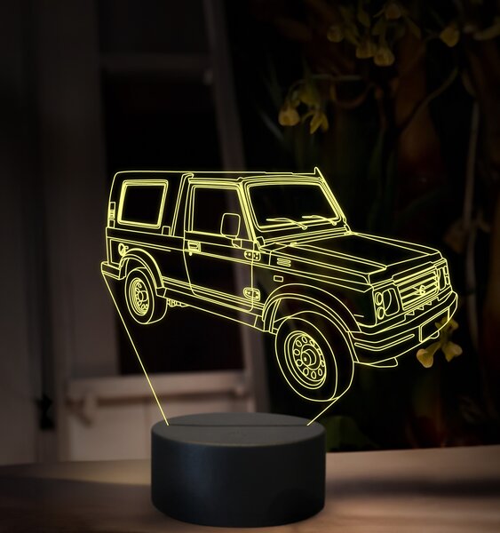 Beling 3D lampa, Suzuki samuraj, 16 farebná, Y07