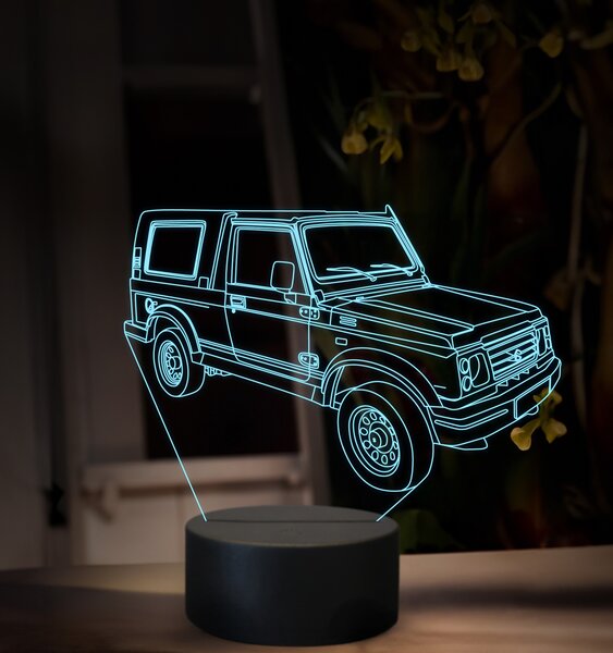 Beling 3D lampa, Suzuki samuraj, 16 farebná, Y07