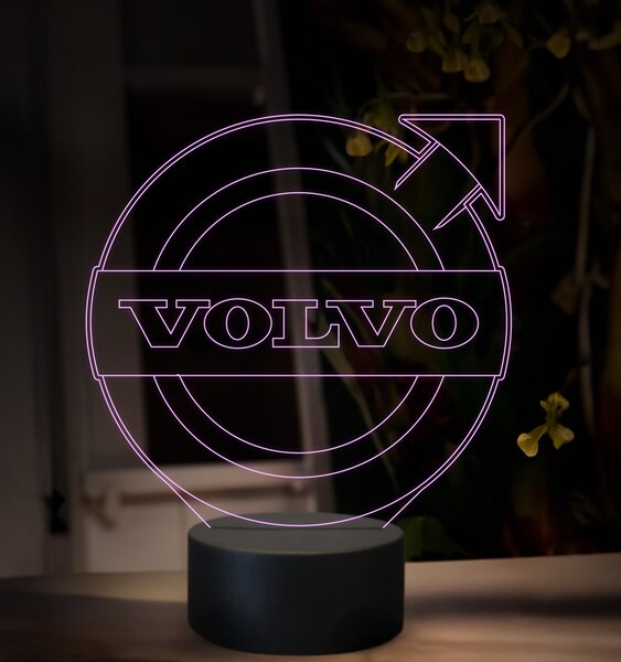 Beling 3D lampa, Znak Volvo, 16 farebná, K49