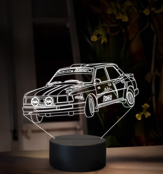 Beling 3D lampa, Škoda 130 rally, 16 farebná, SA06