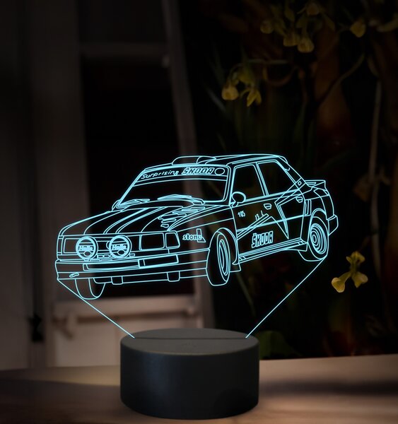 Beling 3D lampa, Škoda 130 rally, 16 farebná, SA06