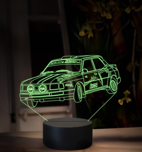 Beling 3D lampa, Škoda 130 rally, 16 farebná, SA06