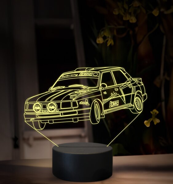 Beling 3D lampa, Škoda 130 rally, 16 farebná, SA06
