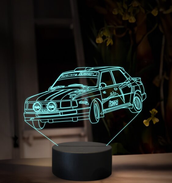 Beling 3D lampa, Škoda 130 rally, 16 farebná, SA06
