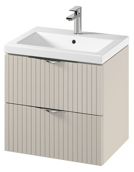 Cersanit Tirso, závesná umývadlová skrinka 594x447x572 mm + keramické umývadlo, béžová matná, S801-541