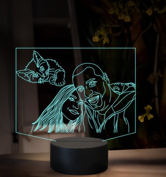 Beling, 3D lampa s fotkou, 16 farebná, VF02