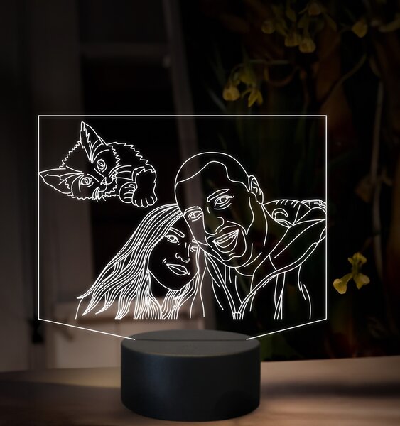 Beling, 3D lampa s fotkou, 16 farebná, VF02