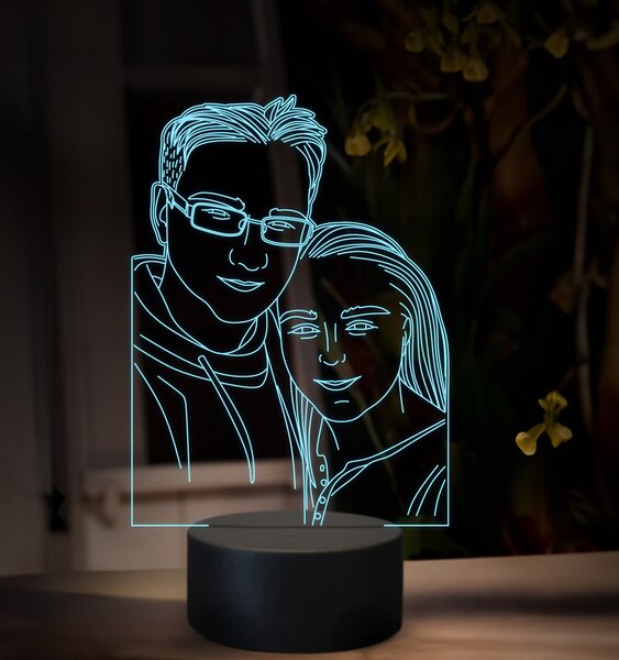 Beling, 3D lampa s fotkou, 16 farebná, VF06