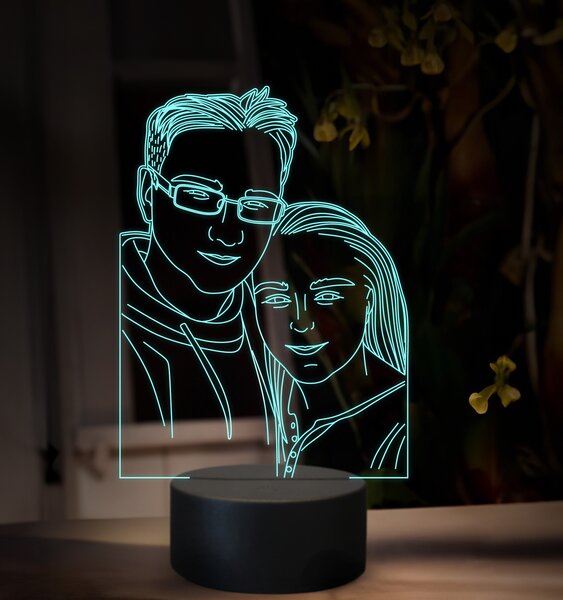 Beling, 3D lampa s fotkou, 16 farebná, VF06