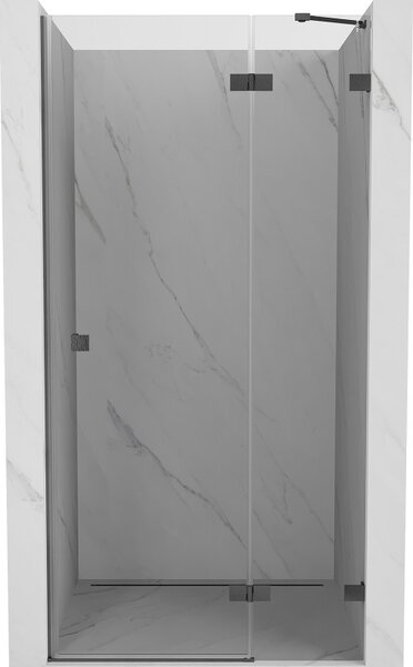 Mexen, Mexen Lunar pravé otočné sprchové dvere 85 cm, priehľadné, pištoľovo šedé kartáčované - 834-085-000-66-00-P