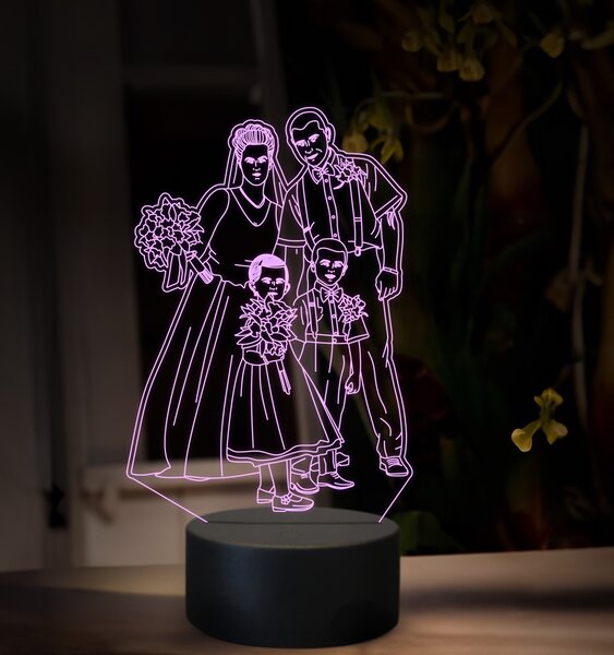 Beling, 3D lampa s fotkou, 16 farebná, VF15