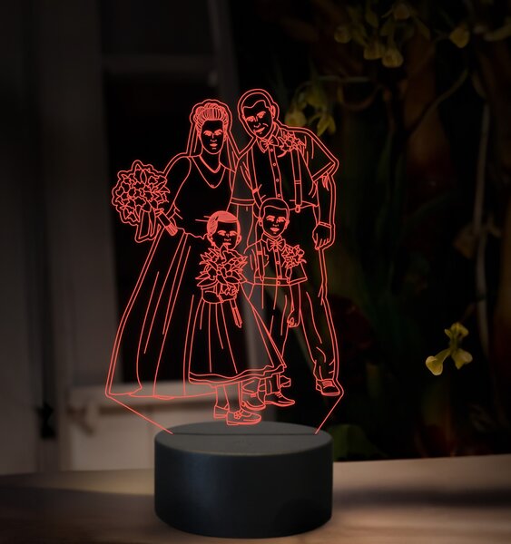 Beling, 3D lampa s fotkou, 16 farebná, VF15