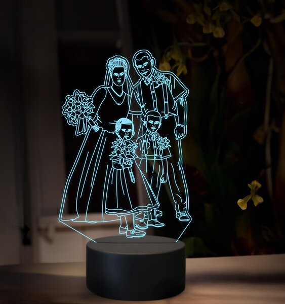 Beling, 3D lampa s fotkou, 16 farebná, VF15