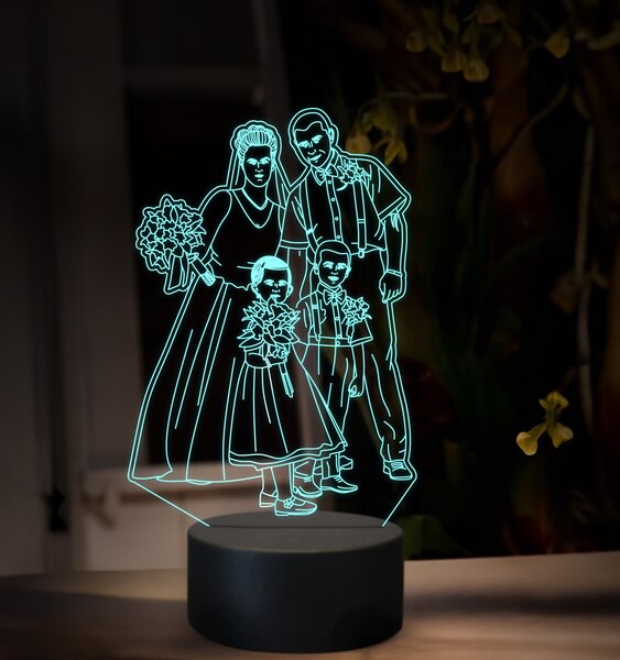 Beling, 3D lampa s fotkou, 16 farebná, VF15