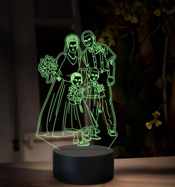 Beling, 3D lampa s fotkou, 16 farebná, VF15