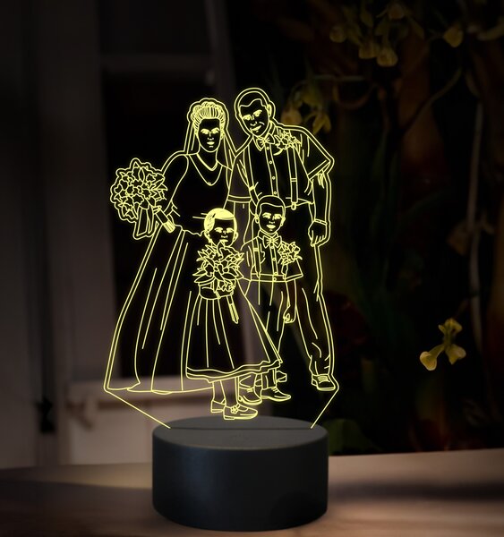 Beling, 3D lampa s fotkou, 16 farebná, VF15