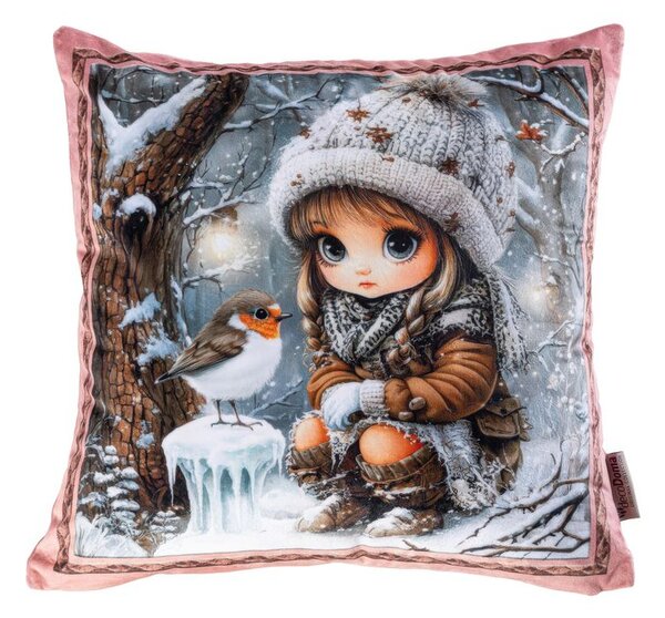 Sada 3 ks obliečok na vankúšiky WINTER GIRLS 45 x 45 cm