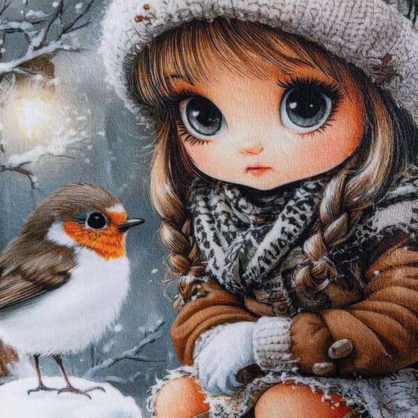 Sada 3 ks obliečok na vankúšiky WINTER GIRLS 45 x 45 cm