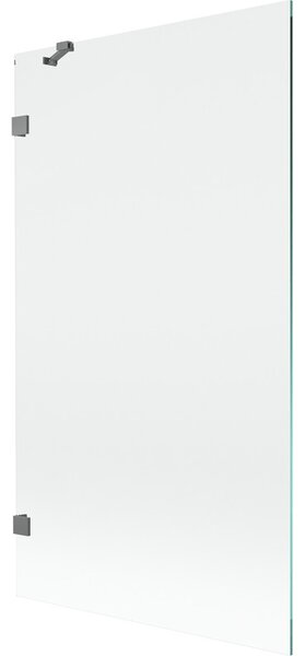 Mexen, Mexen Lunar 1-krídlová vaňová zástena 100 x 150 cm, transparentná, pištoľový kov - 897-100-000-95-00