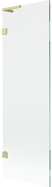 Mexen, Mexen Lunar L 1-krídlová vaňová zástena 60 x 150 cm, transparentná, brúsené zlato - 897L-060-000-55-00