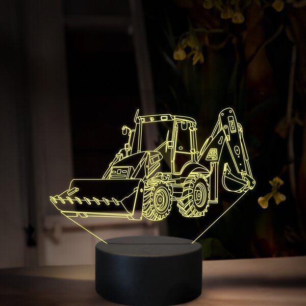 Beling 3D lampa, JCB 3CX, 16 farebná, BA11